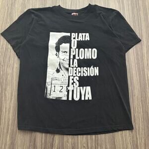 Take Silver or Lead Bullet Chapo Bribery Black Tee. Sz M